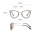 Óculos Helena Anti Luz Azul - Modelo Gatinho Metalizado