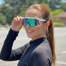 Óculos de Sol Intense Esportivo Branco | Proteção UV 400