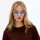 Óculos de Sol Nova Lente Azul Leopardo | Proteção UV 400