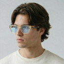 Óculos de Sol Nova Lente Azul Leopardo | Proteção UV 400