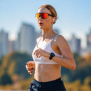 Óculos de Sol Faster Esportivo Laranja | Proteção UV 400