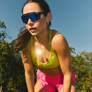 Óculos de Sol Velocity Esportivo Preto e Azul | Proteção UV 400