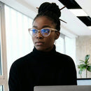 Óculos Lumina Bege | Anti-Luz Azul Clip-On