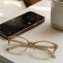 Óculos Lumina Bege | Anti-Luz Azul Clip-On